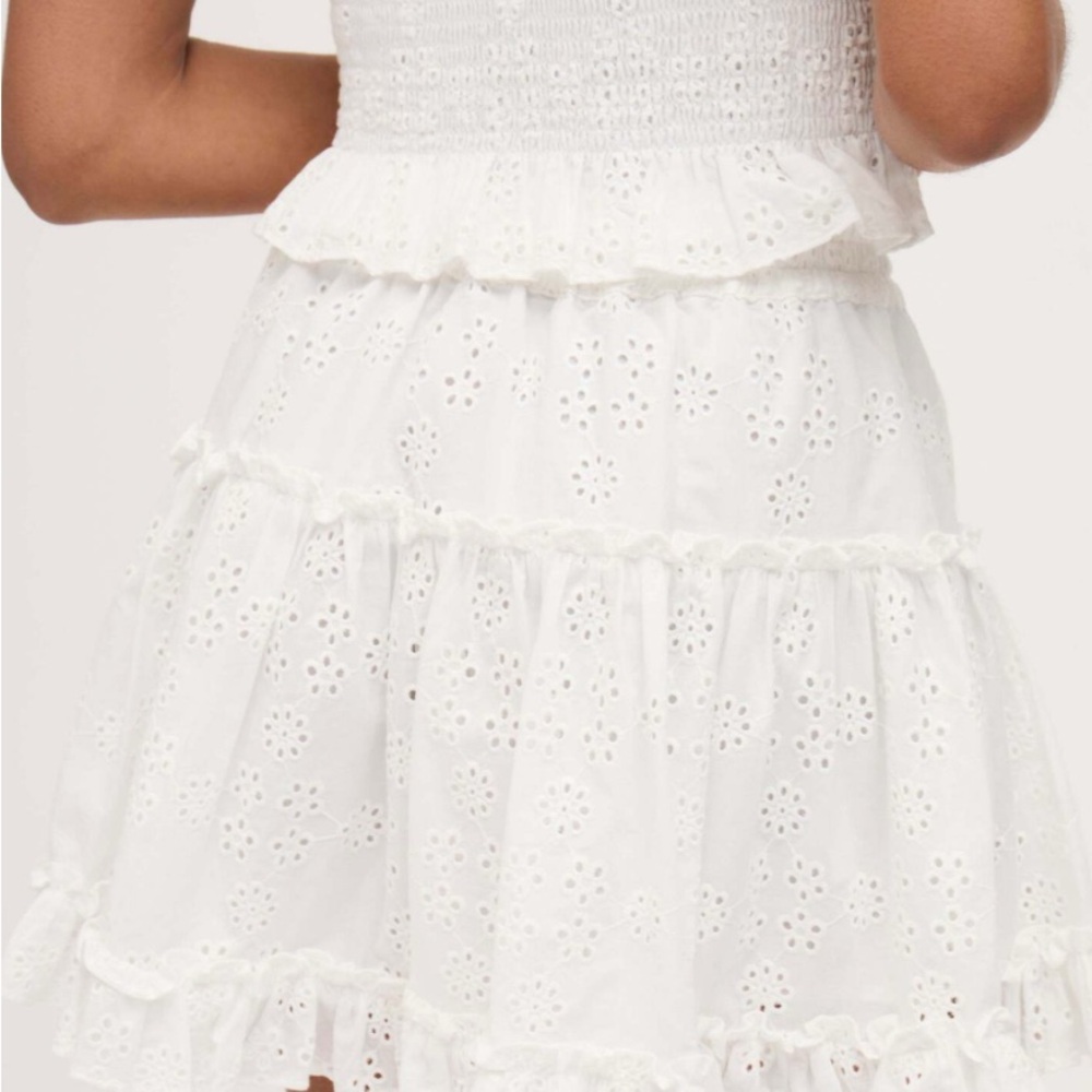 Hill House White Eyelet Paz Skirt